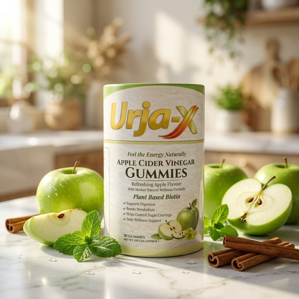 Urja-X Apple Cider Vinegar Gummies – Digestion & Metabolism Support (30 Gummies)