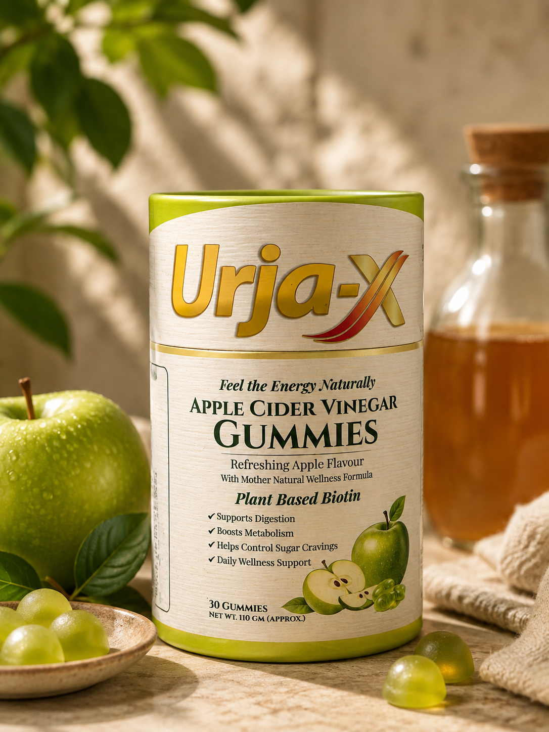 Urja - X Apple Cider Vinegar & Strawberry Beauty Glow Gummies Combo