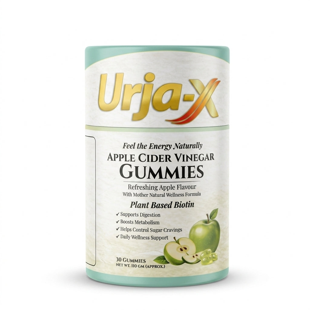 Urja-X Apple Cider Vinegar Gummies – Digestion & Metabolism Support (30 Gummies)