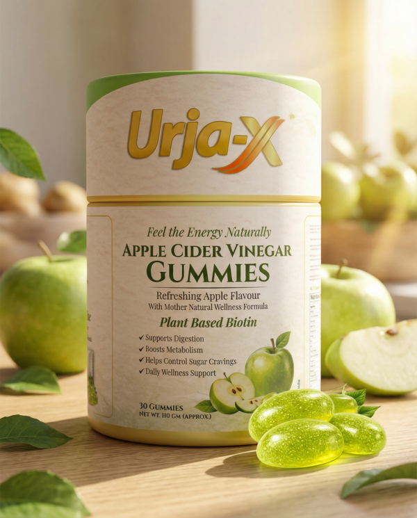 Urja-X Apple Cider Vinegar Gummies – Digestion & Metabolism Support (30 Gummies)